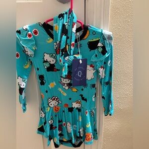 Hello Kitty Blue Halloween bamboo Dress with Headband